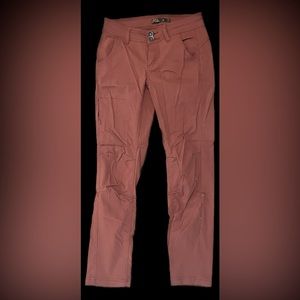Prana Halle pant in 00 short in burnt orange/red